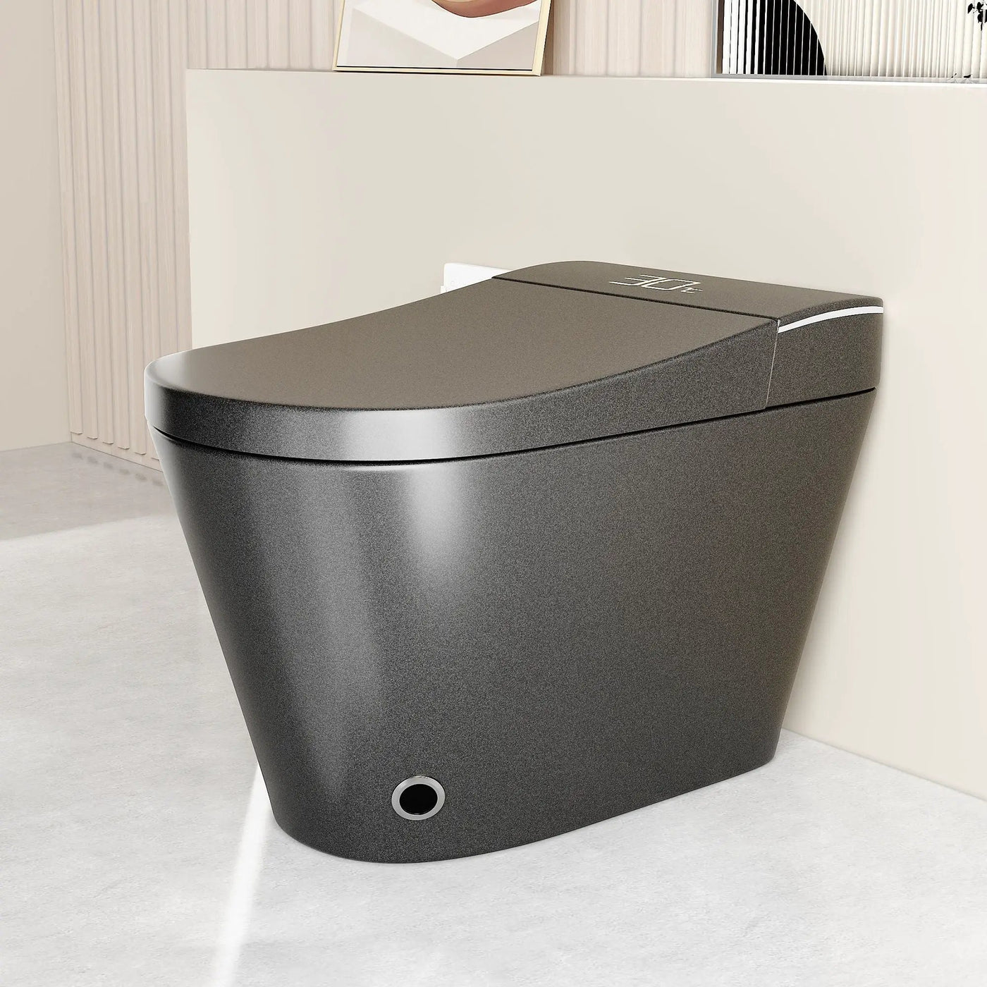 Smart Bidet Toilet With Auto Open / Close Seat, Warm Water Wash, Heated Seat, And Wireless Remote Control by HouseOfZazla