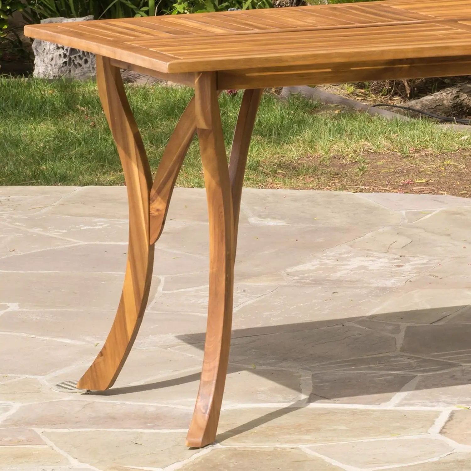 Outdoor Hermosa 7 Piece Wood Dining Set with Cushions by HouseOfZazla