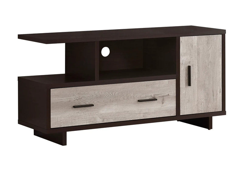 Contemporary TV Stand Console with Storage and Wire Management by HouseOfZazla