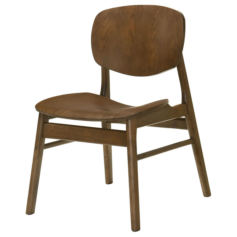 Benford Dining Side Chair Wood Seat Dark Brown (Set of 2) by Unique Piece Furniture