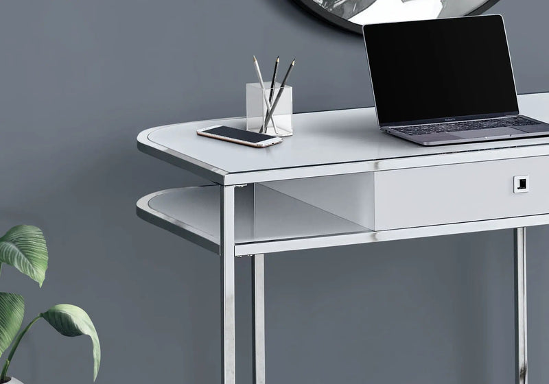 Computer Desk For Home Office, Laptop, Storage Drawers, Contemporary And Modern - White by Unique Piece Furniture
