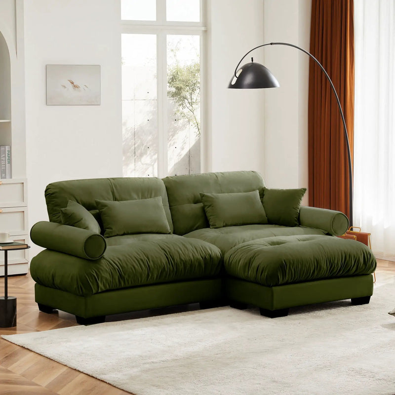 Super Comfort Oversized Modular Sectional Sofa With Movable Ottoman by Unique Piece Furniture