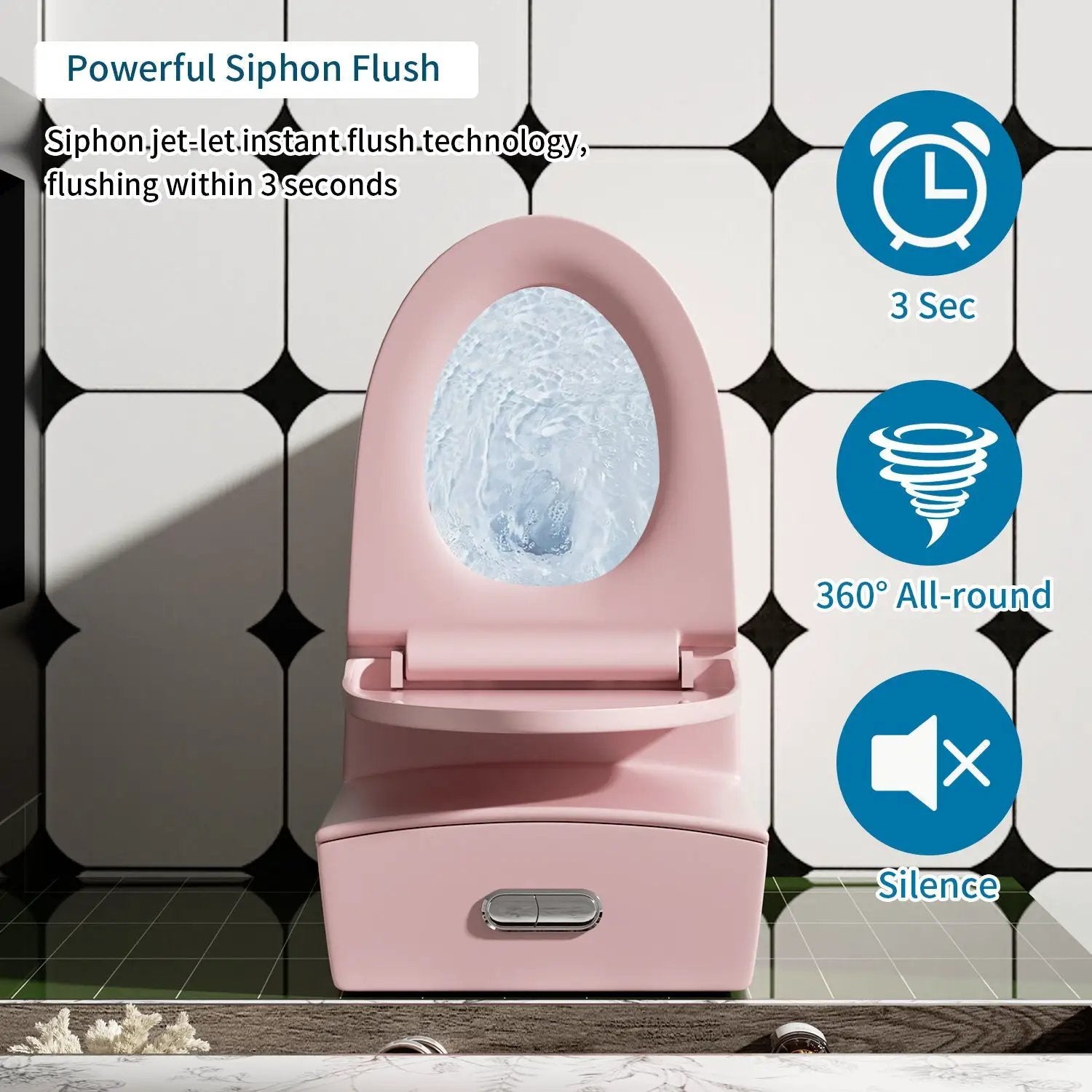 1 Piece Toilet With Tornado Flush, Dual Flush, And ADA Height Comfort Chair by HouseOfZazla