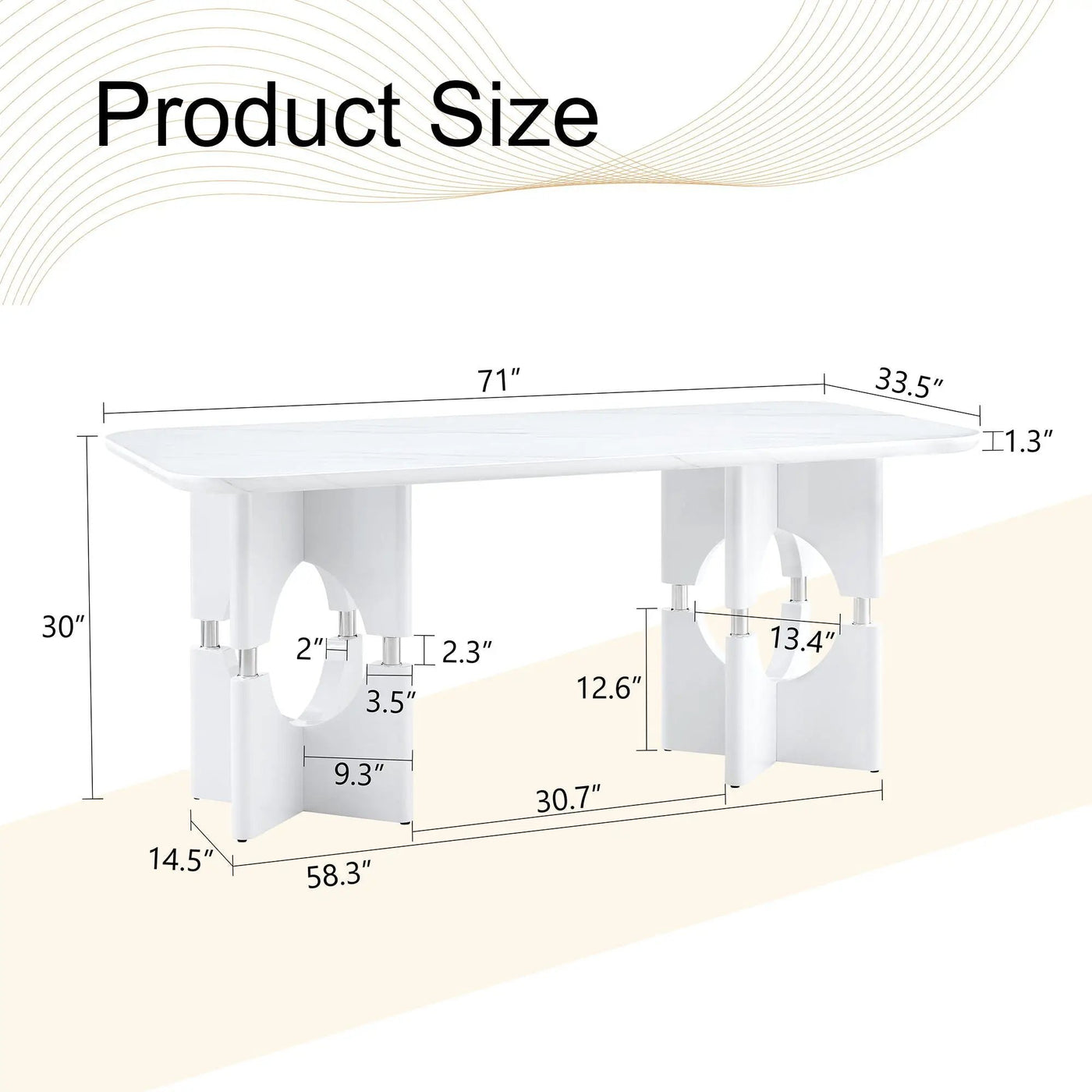 Modern Dining Table With Sleek Hollow-Out Frame And Accents by HouseOfZazla