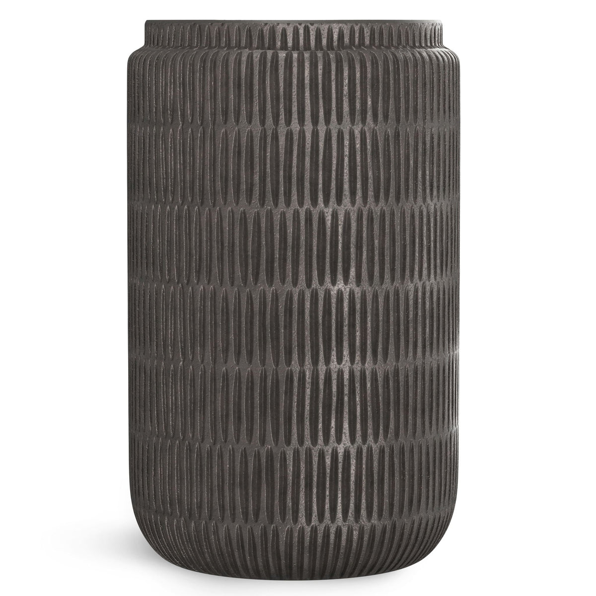 Cast Aluminum Side Table with Cylindrical Design - Black, photo 3 of 9