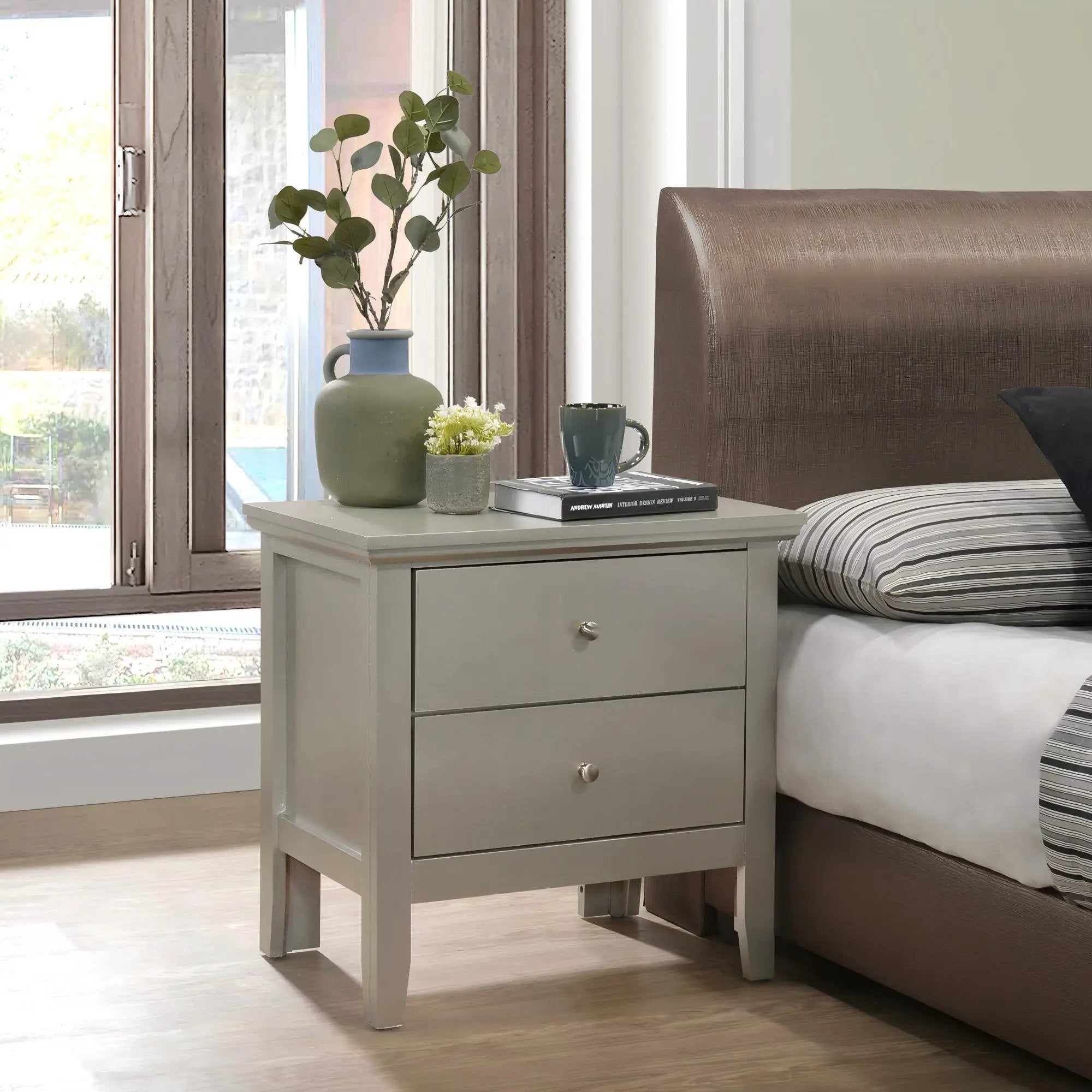 English Dovetailed Drawers Nightstand by Unique Piece Furniture