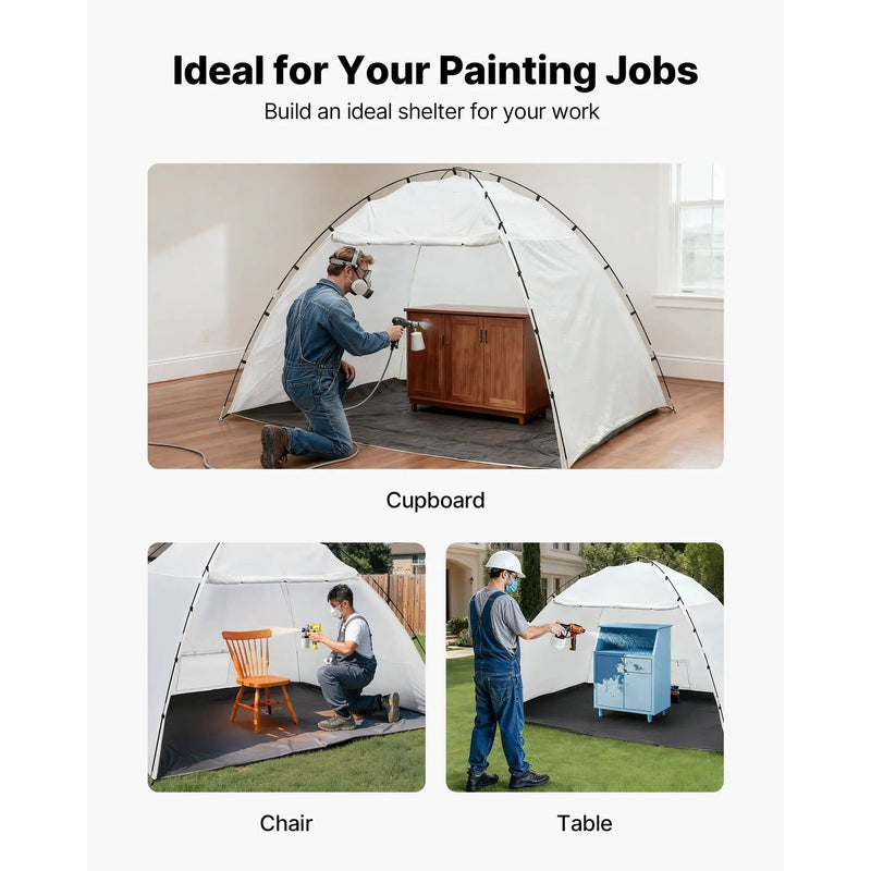 Portable Paint Booth Tent, 115.35 x 90.55 x 74 inch Painting Tent Station by HouseOfZazla