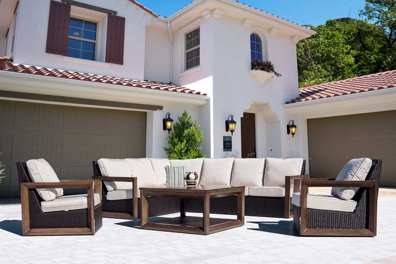 Delano 5-Piece Wicker Sectional Sofa Set by Outdoor-USA®