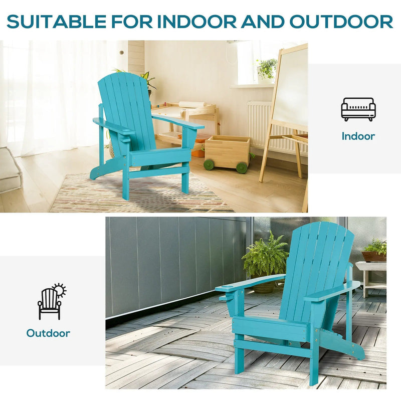 Classic Wood Adirondack Chair with Cupholder by HouseOfZazla