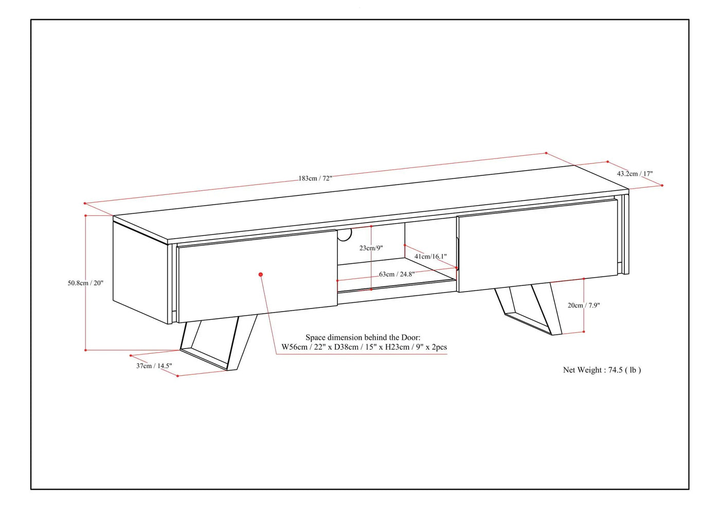 Lowry - Handcrafted TV Media Stand by HouseOfZazla