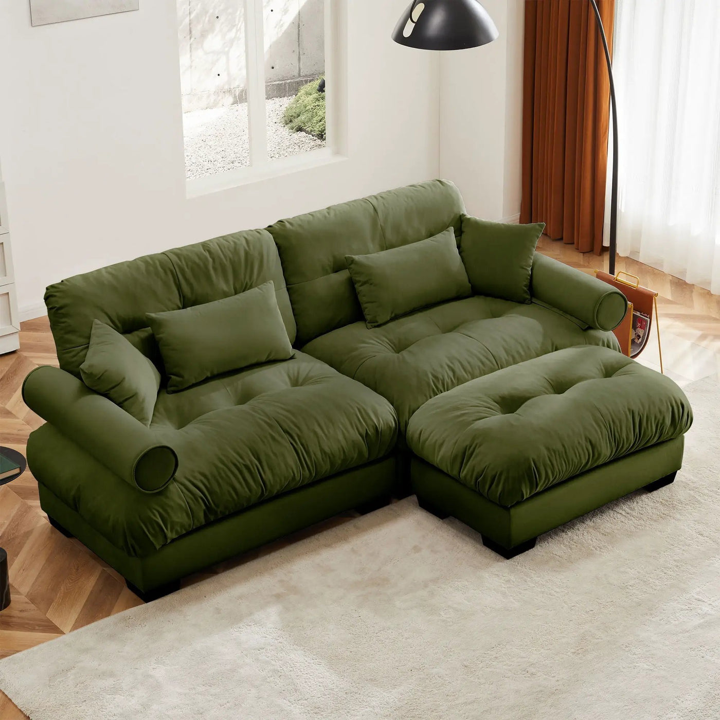 Super Comfort Oversized Modular Sectional Sofa With Movable Ottoman by HouseOfZazla
