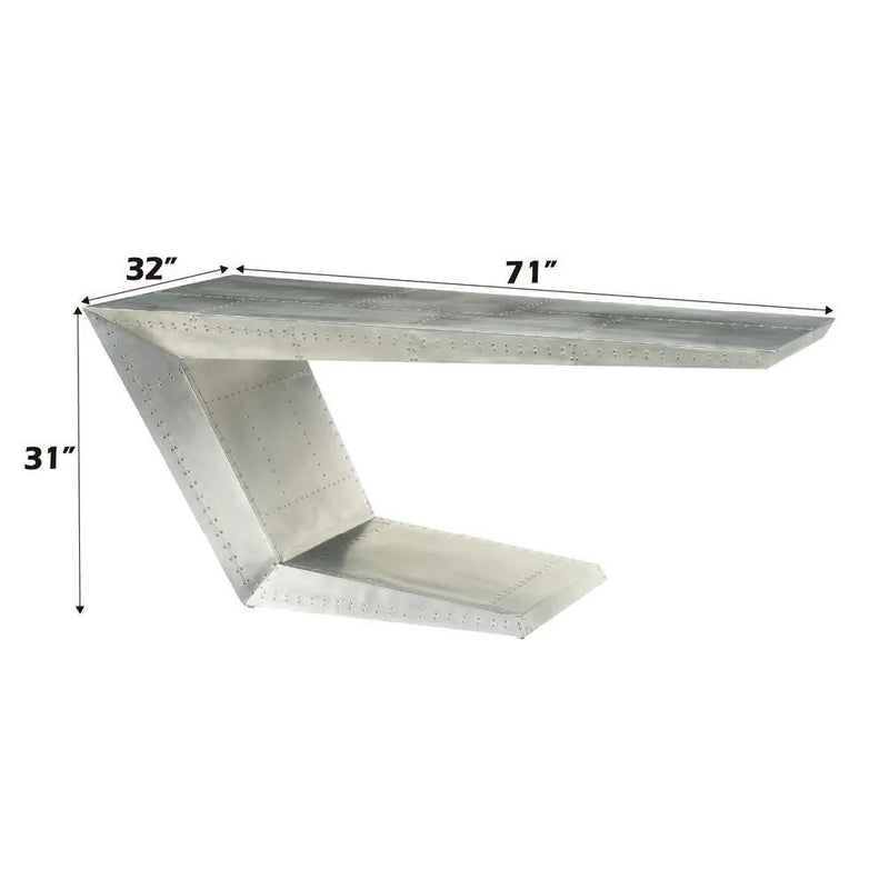Brancaster - Executive Writing Desk - Aluminum by Unique Piece Furniture