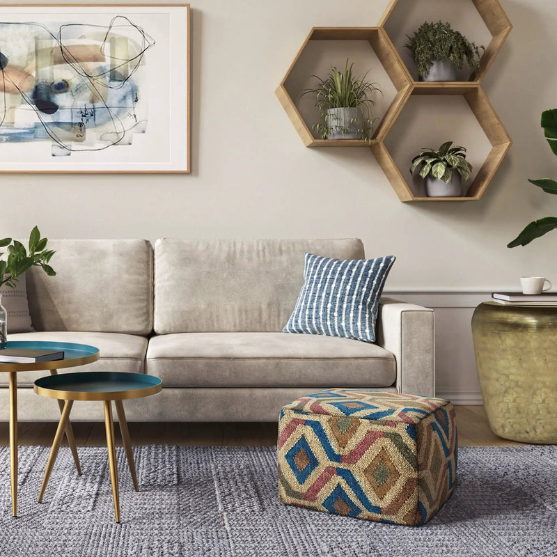 Johanna - Handcrafted Square Pouf by Unique Piece Furniture
