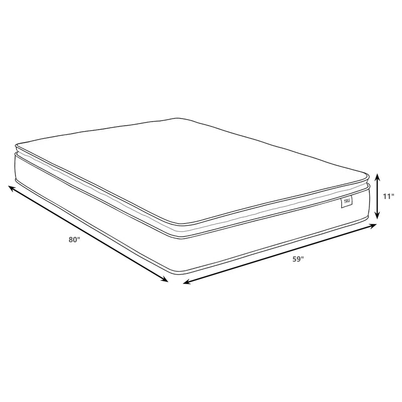 Hayes 11-inch Queen Pillow Top Memory Foam Hybrid Mattress by Unique Piece Furniture