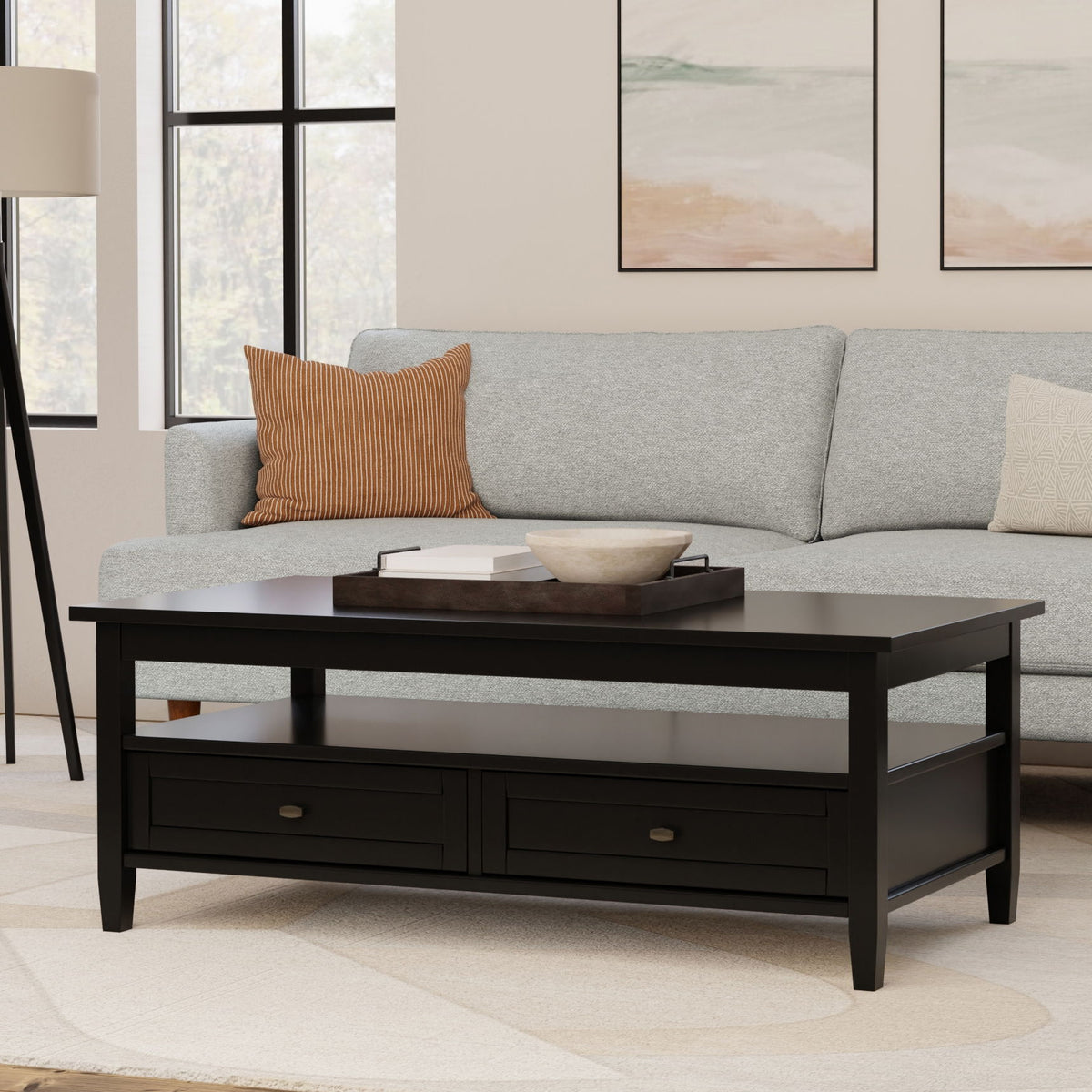 Handcrafted Coffee Table with Drawer and Shelf – Warm Shaker, Multiple Colors, photo 40 of 40