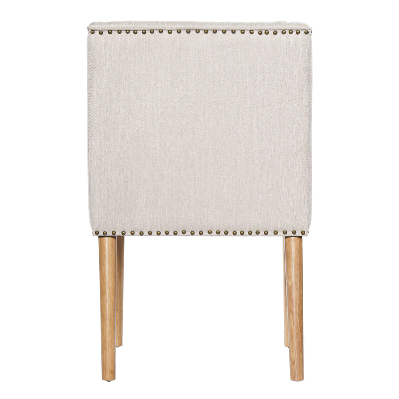 Light Luxury Rivet Upholstered Dining Chair Set of 2 by HouseOfZazla