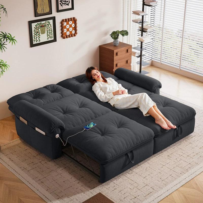 77-Inch Convertible Sofa Bed by HouseOfZazla