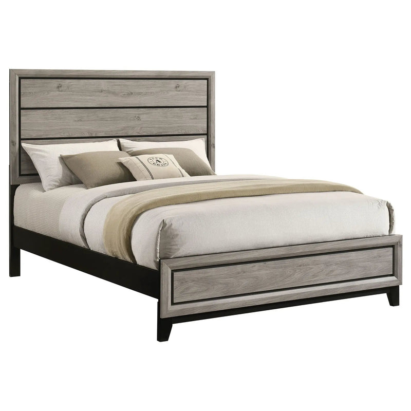 Watson Wood Queen Panel Bed Light Taupe by Unique Piece Furniture