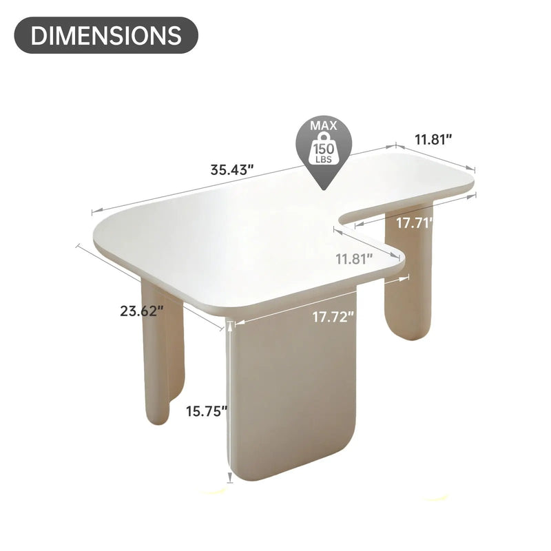 L-Shape Coffee Table For Living Room by Unique Piece Furniture