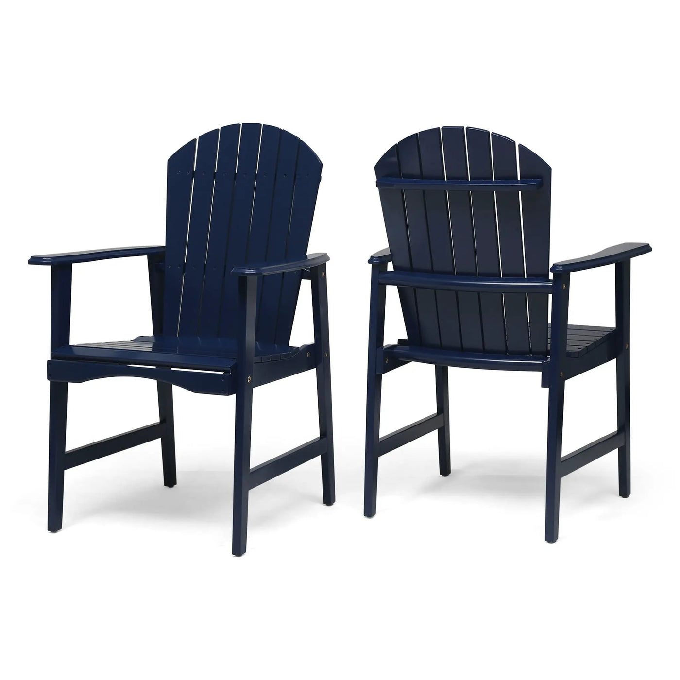 Outdoor Weather Resistant Acacia Wood Adirondack Dining Chairs (Set of 2) by HouseOfZazla