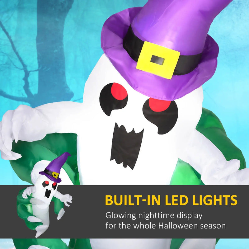 4ft Animated Window-Cling Inflatable Ghost with LED Illumination by HouseOfZazla