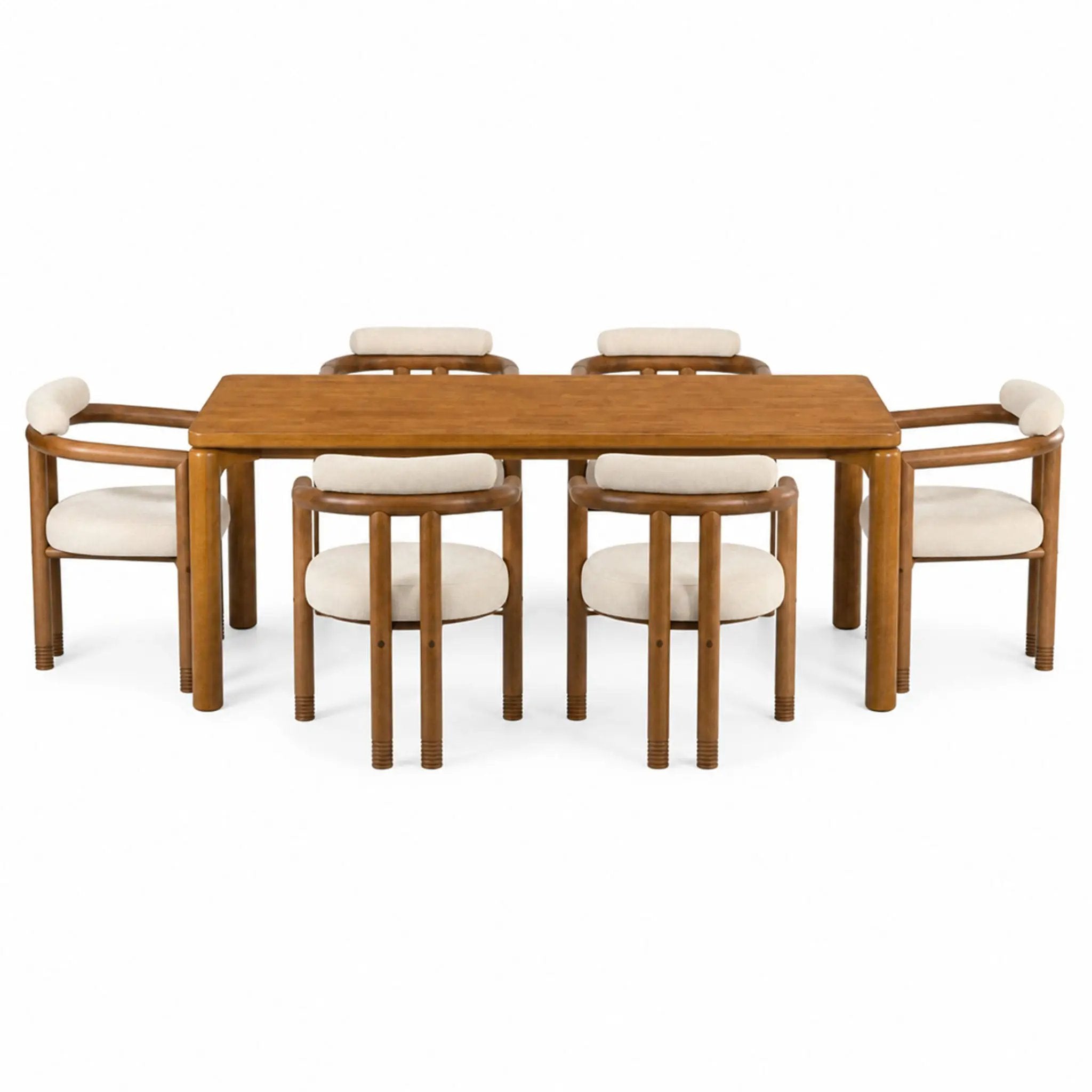 7-Piece Dining Table Set for 6, 70" by HouseOfZazla