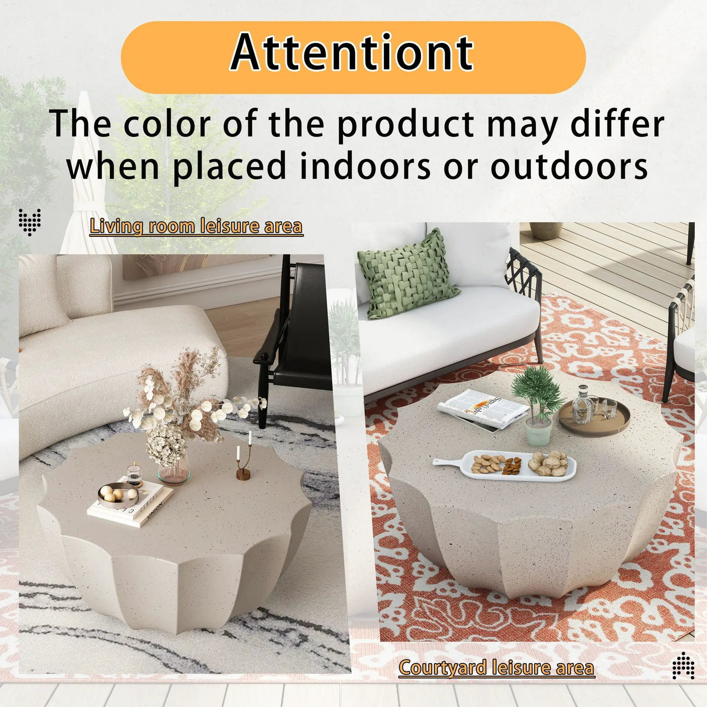 Modern Round Coffee Table For Indoor / Outdoor by HouseOfZazla