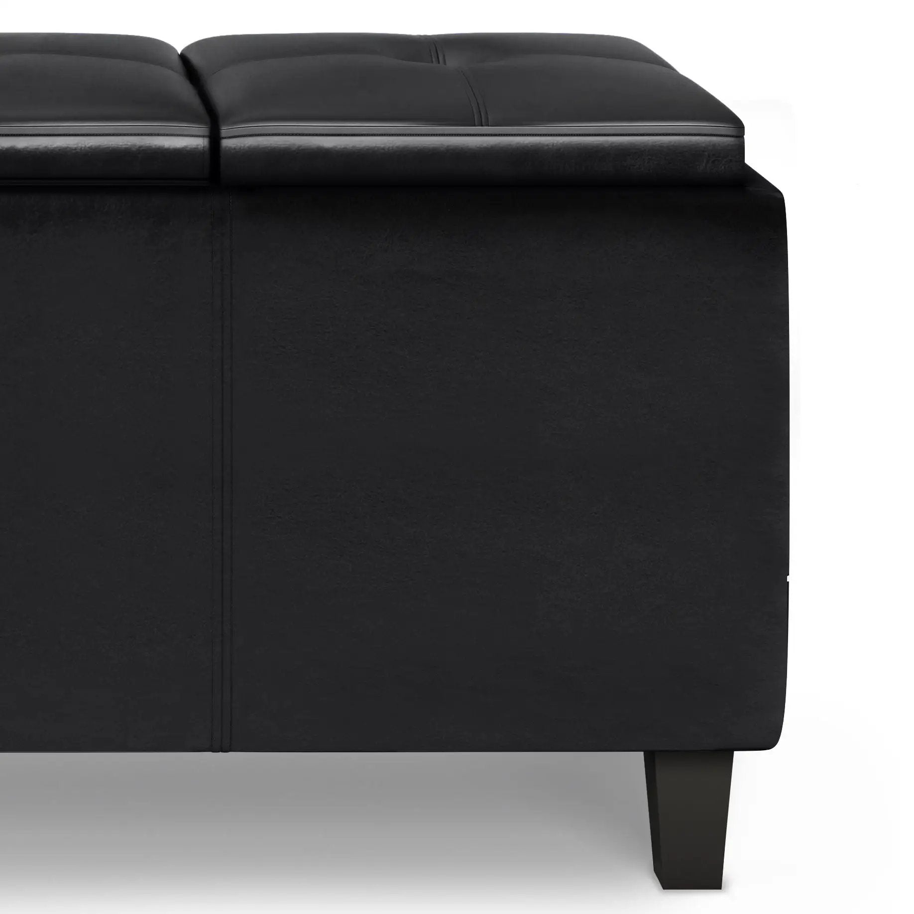 Avalon - Tray Storage Ottoman With Lift Up Lids - Midnight Black by Unique Piece Furniture