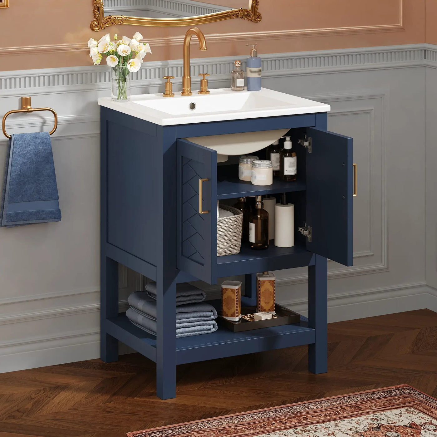 Modern Bathroom Vanity With Elegant Twill Design by HouseOfZazla