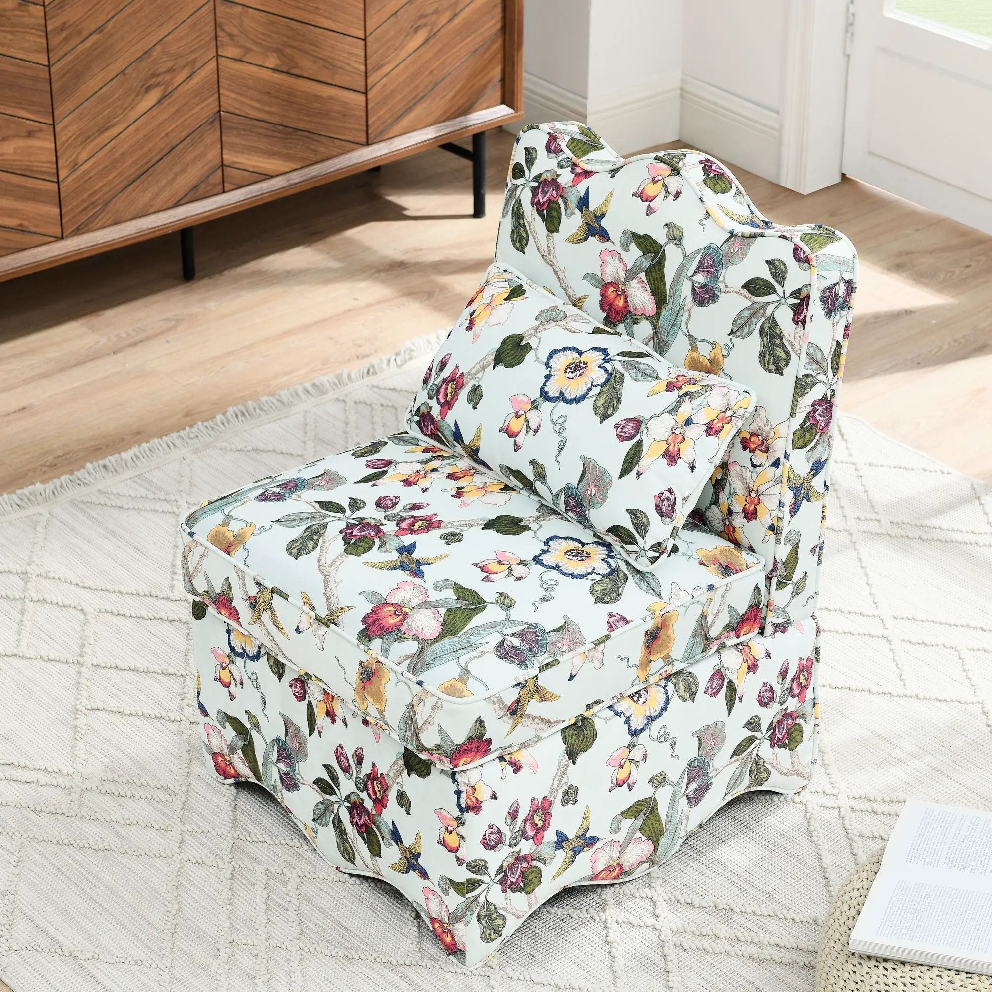 Stylish Flannel Dining Chair With Soft Cushion And Backrest by HouseOfZazla