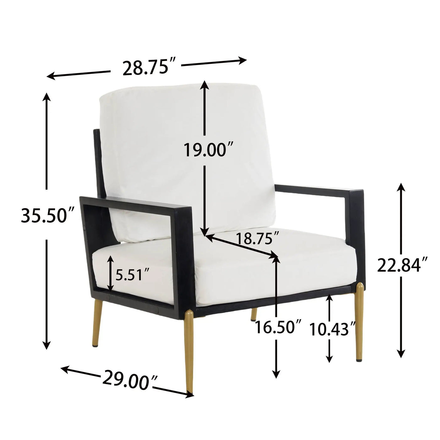 Modern Armchair With Solid Wood Frame by HouseOfZazla