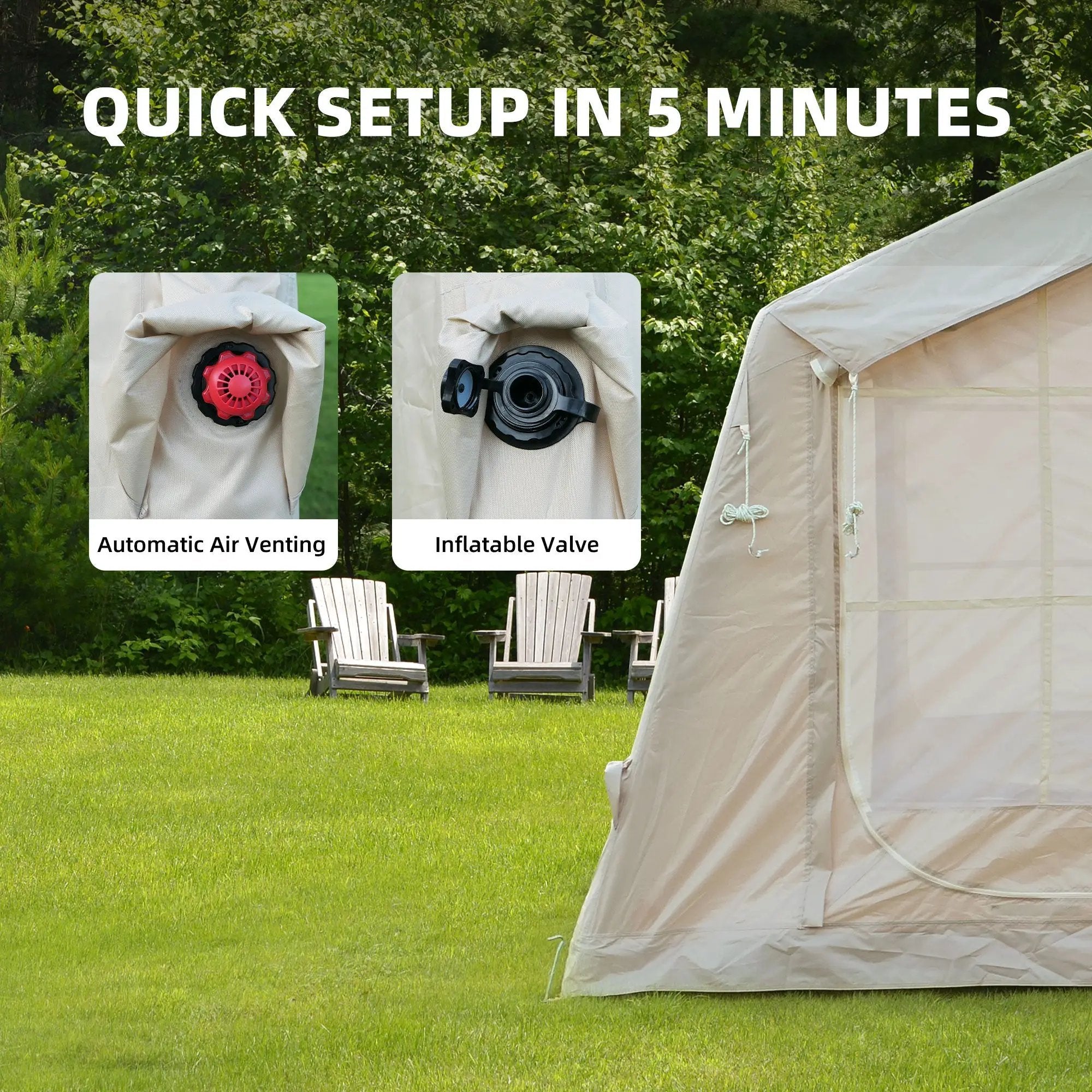 8 m² Inflatable Tents for Camping by HouseOfZazla