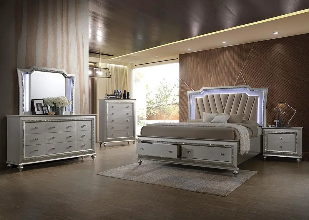Kaitlyn - Bed (LED HB) by Unique Piece Furniture