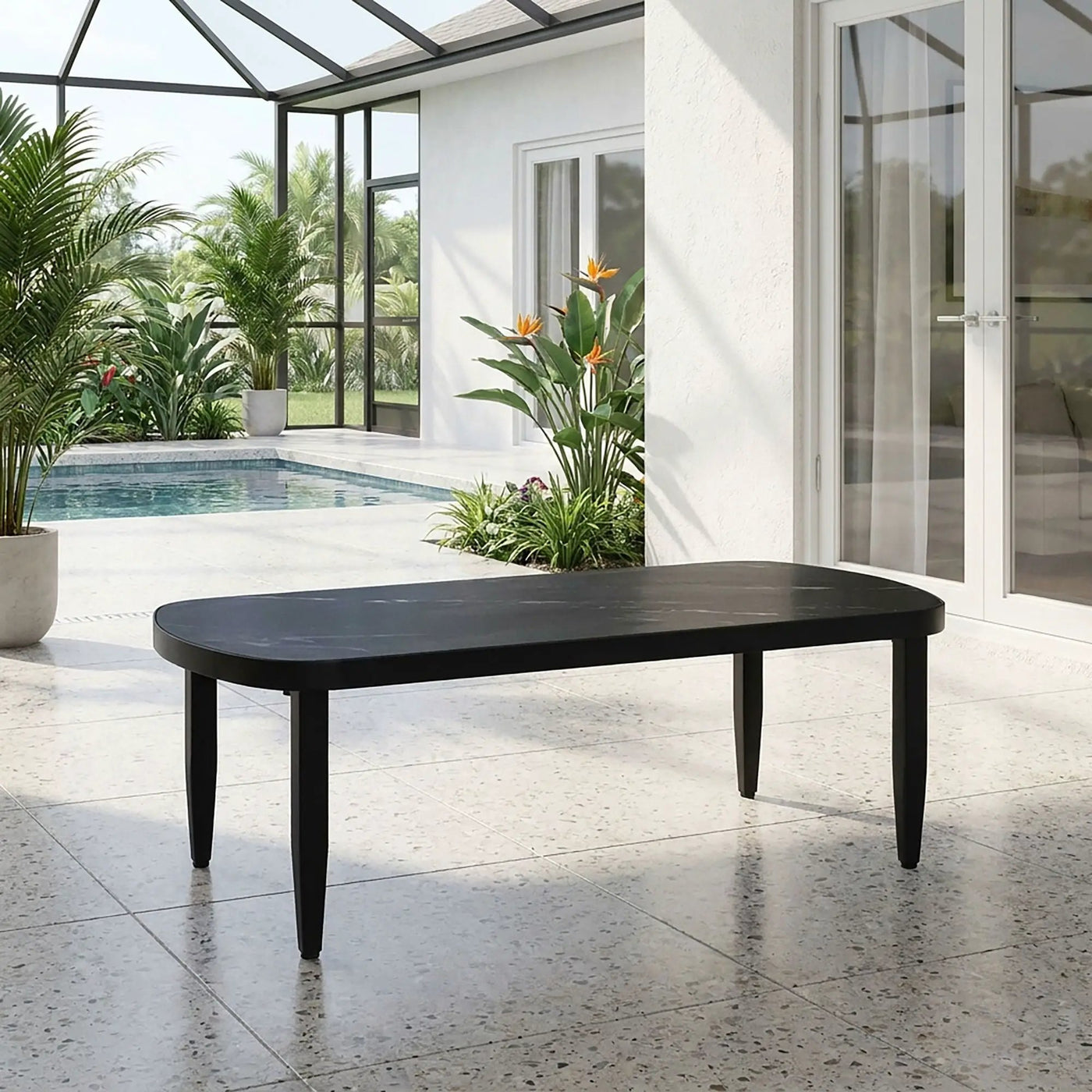 Outdoor Elegance Table, Rounded Corners by HouseOfZazla
