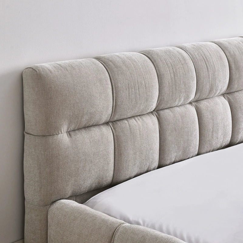 Modern Platform Bed Frame With Thick Fabric by Unique Piece Furniture