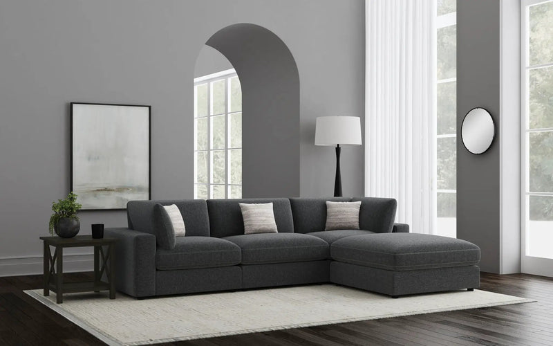 Serene 4-piece Upholstered Modular Sectional Sofa Charcoal by Unique Piece Furniture