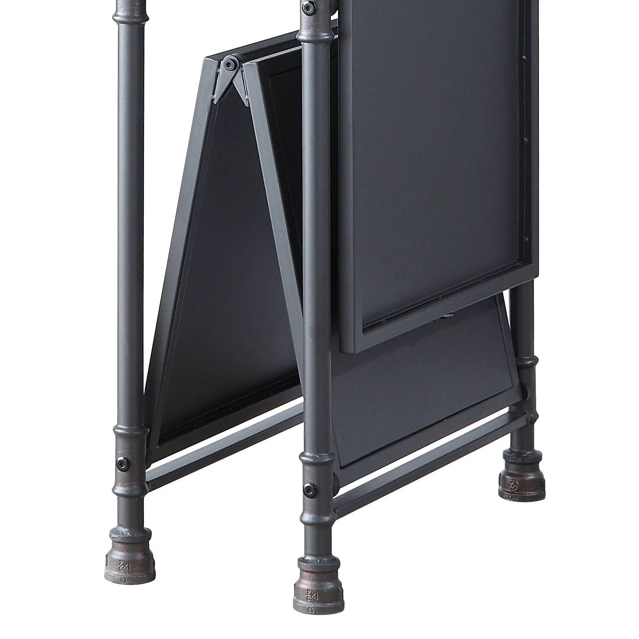 Cordelia - Hand-Brushed Console Table - Black / Bronze by HouseOfZazla