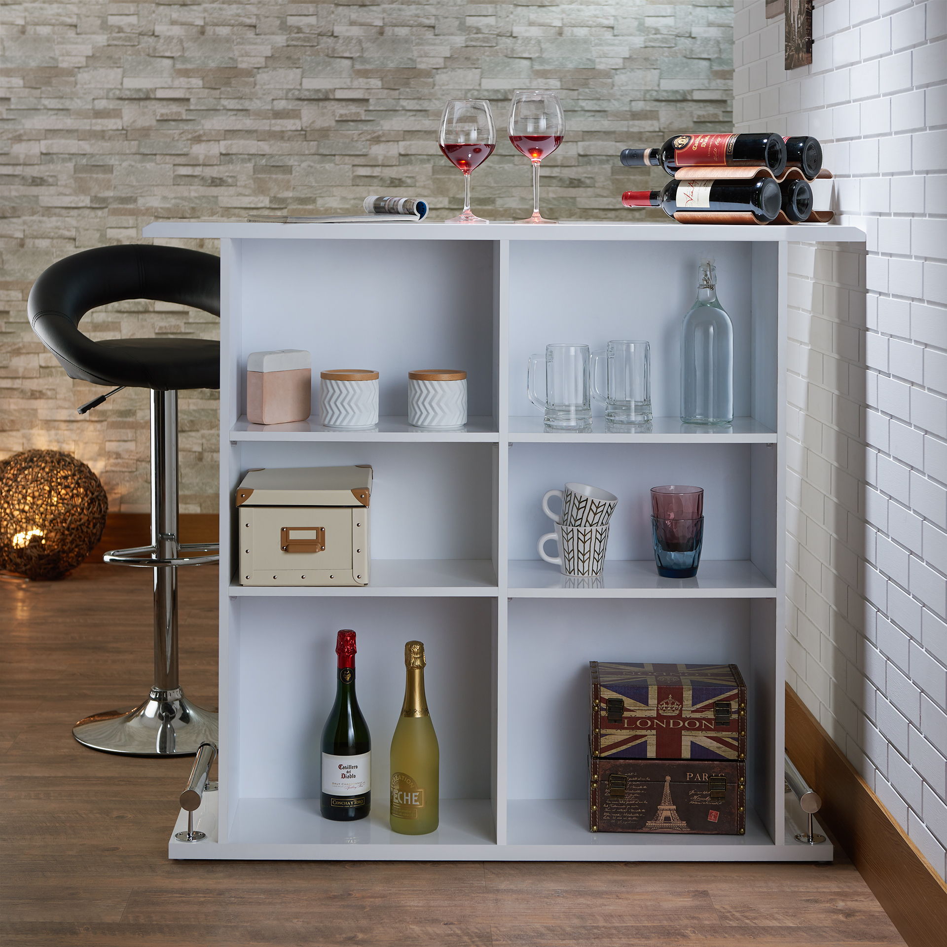 Kite - Bar Table - Gloss White by HouseOfZazla