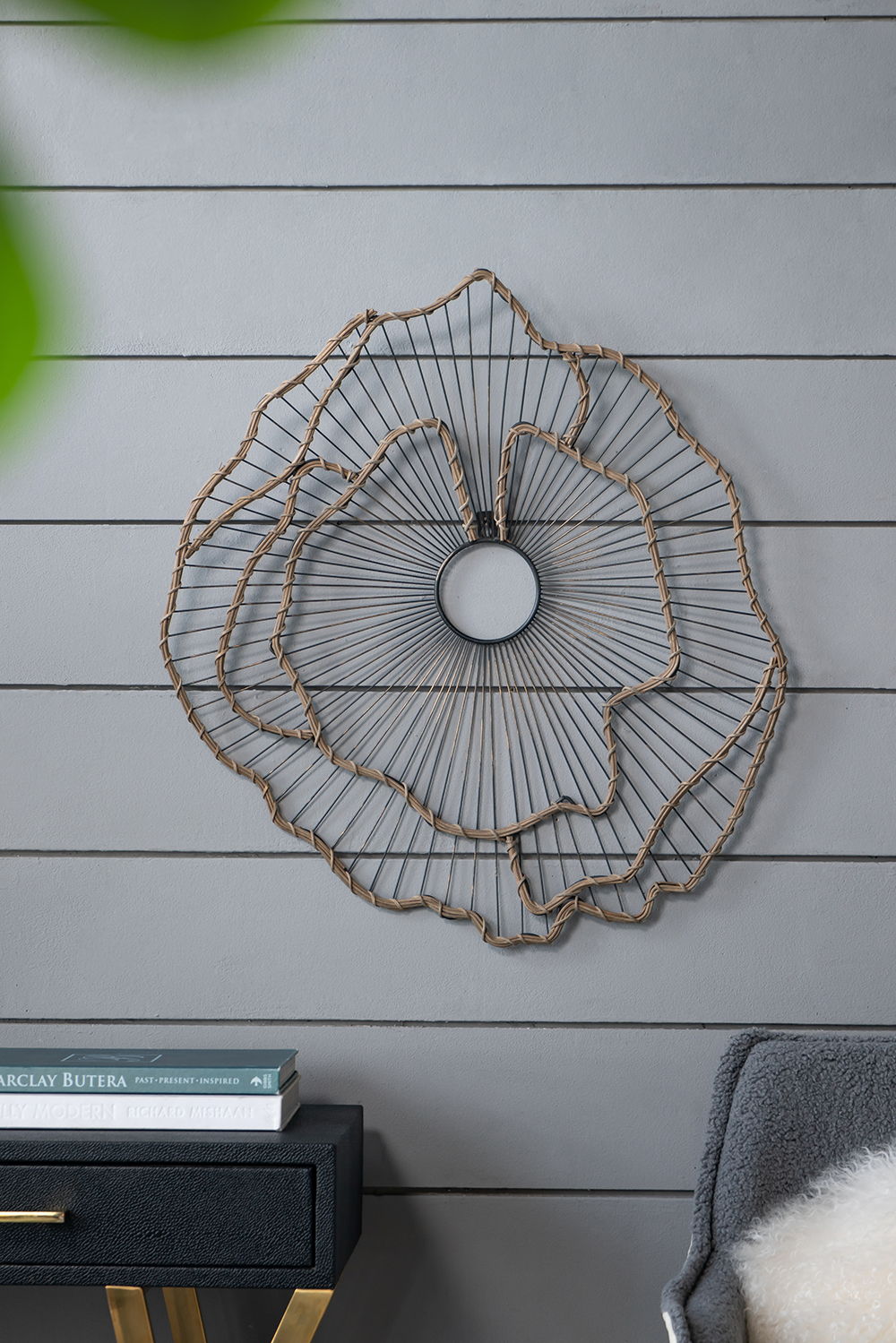 Metal Flowers Wall Decor Set of 3 - Gold, photo 5 of 10