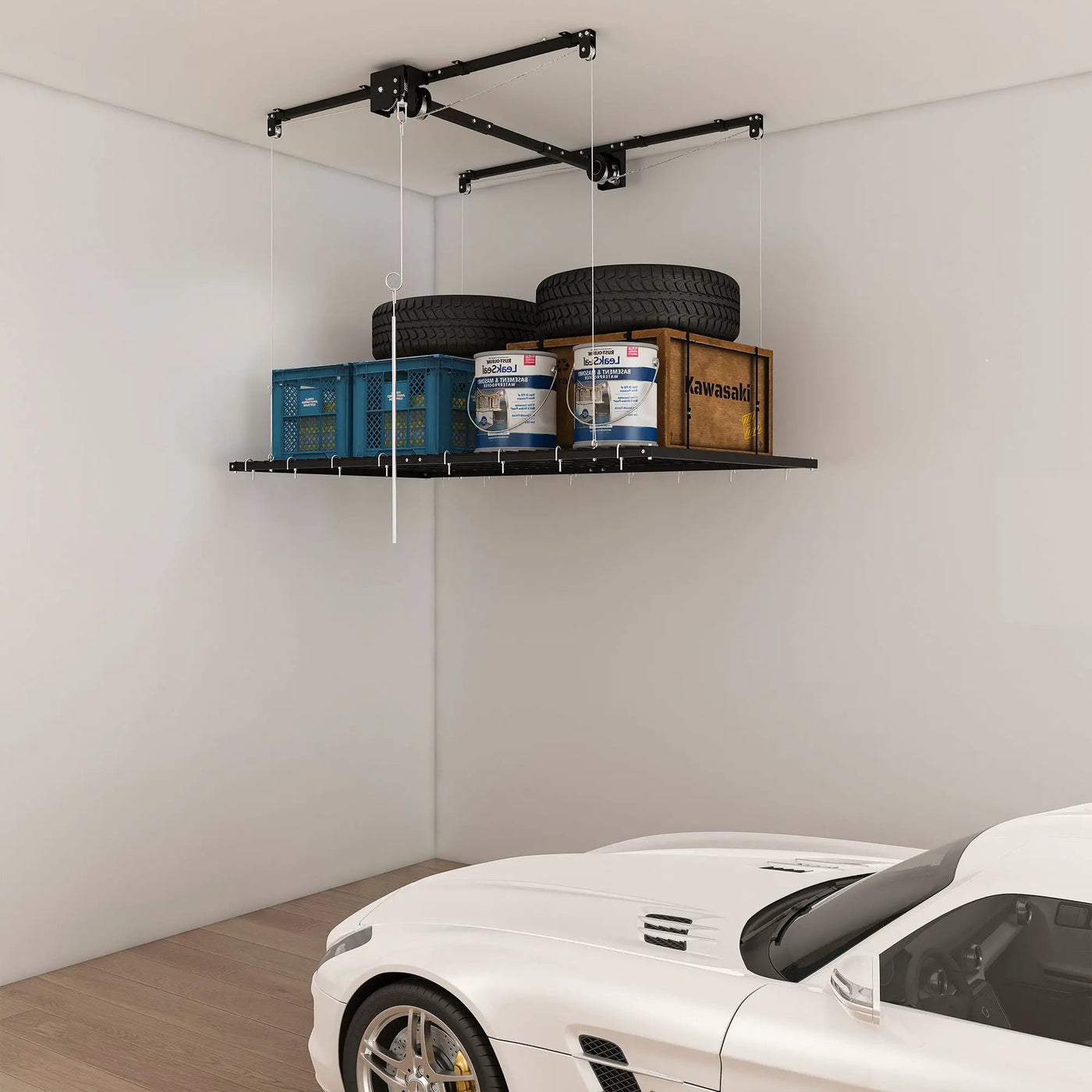 Overhead Garage Storage Rack by HouseOfZazla