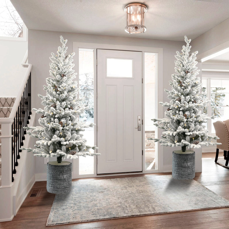 2FT Flocked Christmas Tree with Pot Base, photo 6 of 18