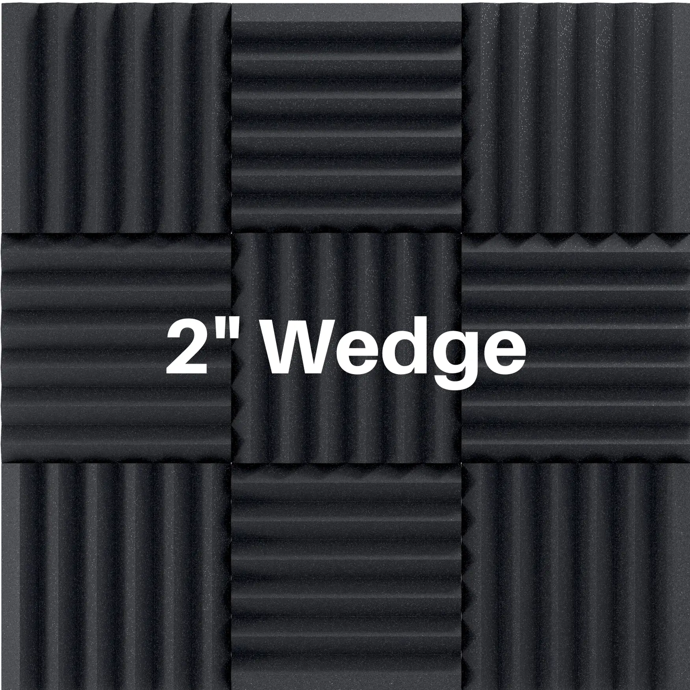 2 Inch Acoustic Foam Wedge Style Panels - 13 Color Options by SoundAssured