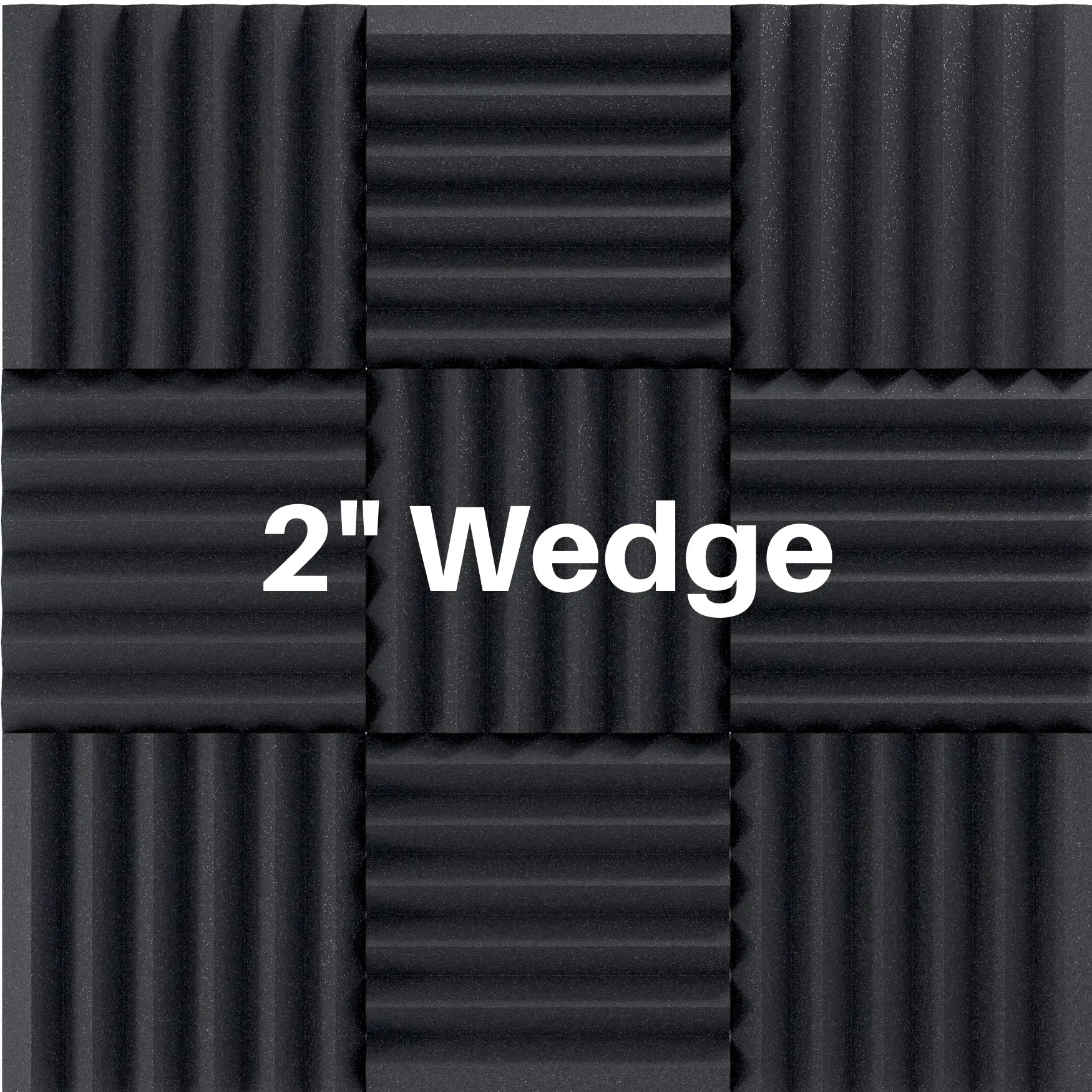 2 Inch Acoustic Foam Wedge Style Panels - 13 Color Options by SoundAssured