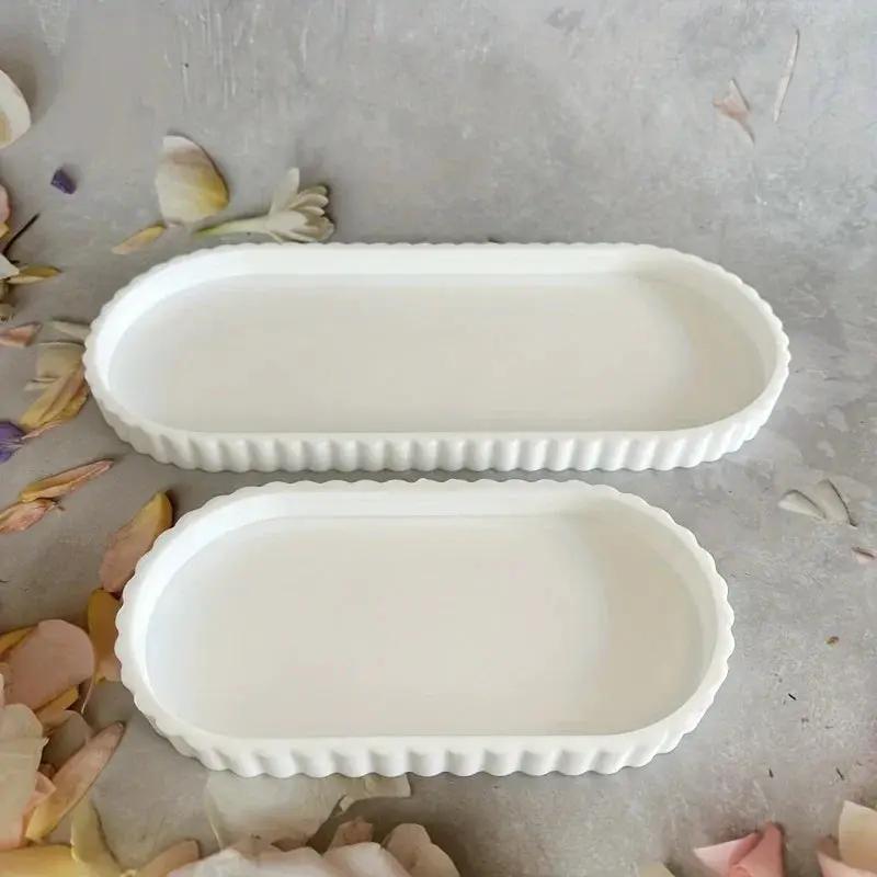 2pcs Bathroom Vanity Tray, 19.81cm And 29.97cm Marble Pattern Bathroom Trays For Counter, Perfume Key Trinket Ring Tray, Countertop Vanity Tray For Kitchen by House Of Avana