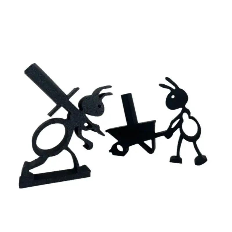 2pcs Modern Ant-Shaped Toilet Paper Holders - Self-Adhesive, Durable Plastic, Cute Animal Design for Bathroom & Office Decor, Ideal Gift for Home or Office Restrooms, Restroom Decor And Accessories, Playful Design, Easy Insta by House Of Avana