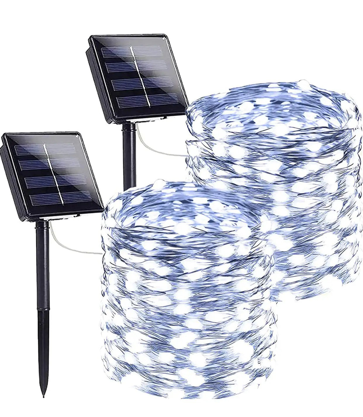 2PK Solar String Lights Outdoor Copper Wire, Waterproof Solar Fairy Lights with 8 Lighting Modes by Outdoor Solar Outlet