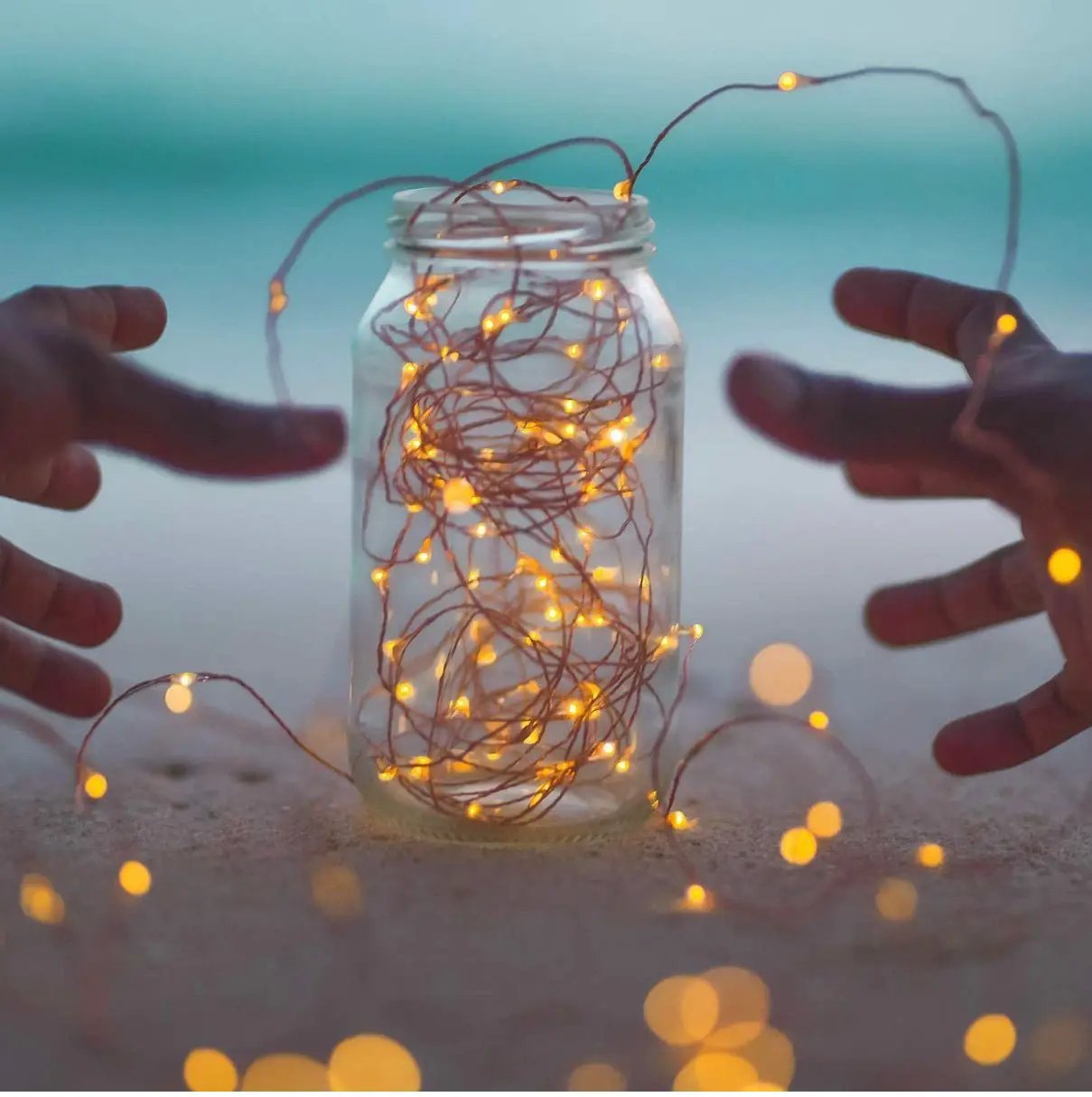 2PK Solar String Lights Outdoor Copper Wire, Waterproof Solar Fairy Lights with 8 Lighting Modes by Outdoor Solar Outlet