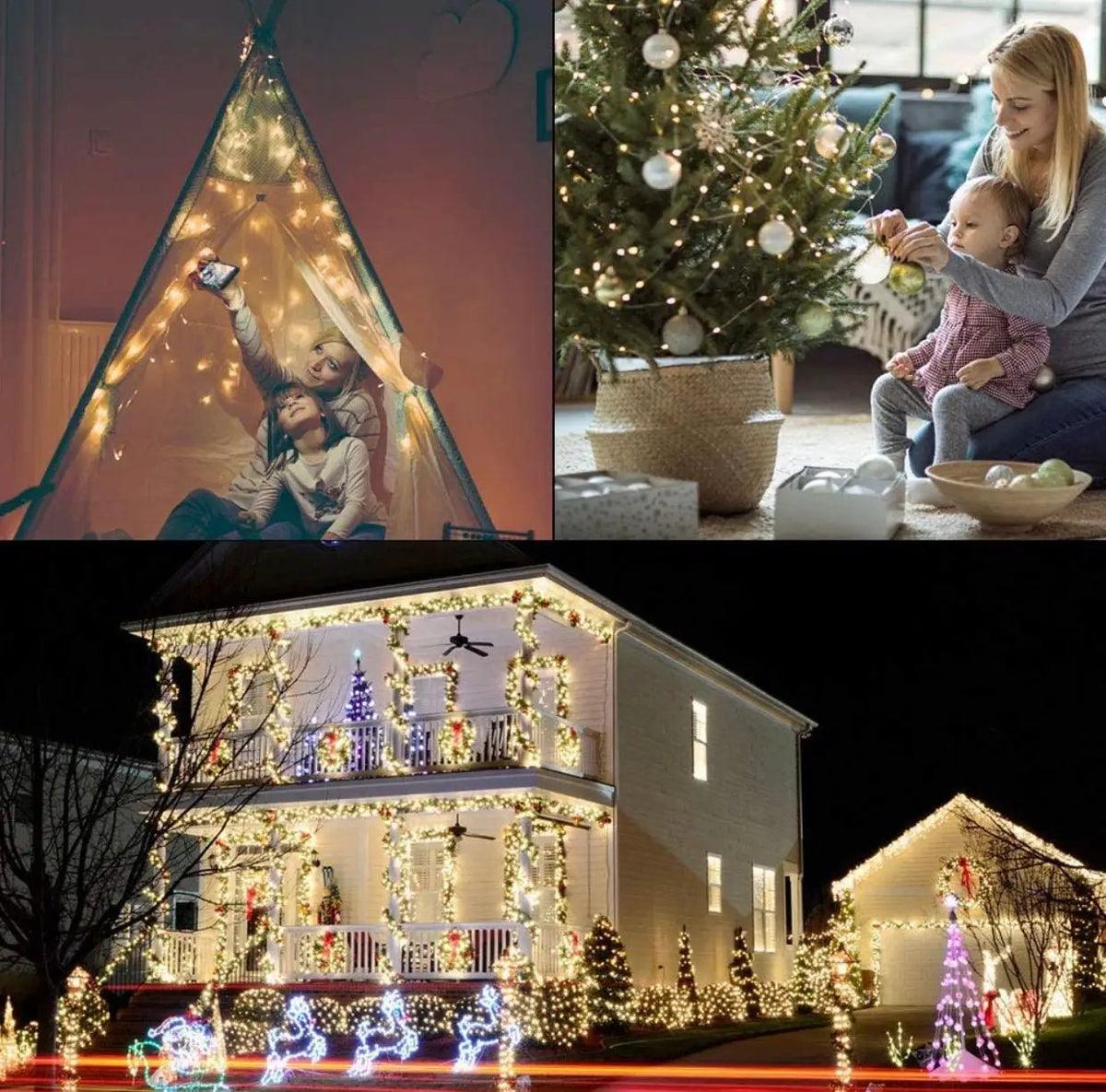 2PK Solar String Lights Outdoor Copper Wire, Waterproof Solar Fairy Lights with 8 Lighting Modes by Outdoor Solar Outlet