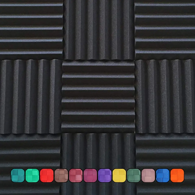Easy Mount Acoustic Foam Kit - 12x12x2" Acoustic Foam Panels With Adhesive - Wedge Style - 4 Pack by SoundAssured