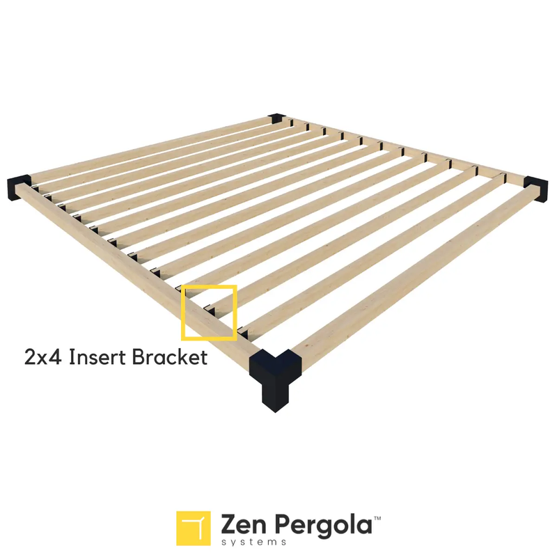 Pergola Insert Bracket (for 2x4 Wood Slats) by Zen Pergolas
